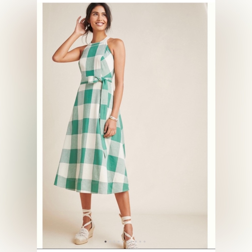 Anthropologie Greta Gingham Dress from Anthropologie.  Maeve brand.  Size US 2